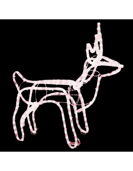 Figure Natalizie Renne Bianco Caldo 60x30x60 cm