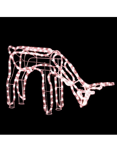 Figura Natalizia Renna Bianco Caldo 73x31x45 cm