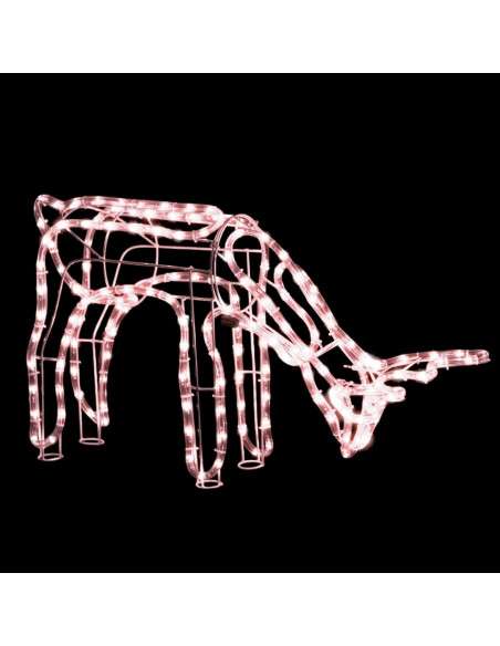 Figura Natalizia Renna Bianco Caldo 73x31x45 cm