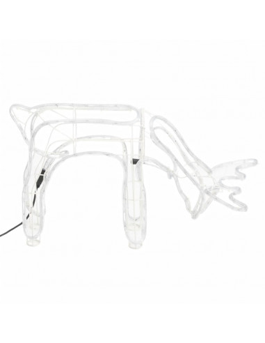 Figura Natalizia Renna Bianco Caldo 73x31x45 cm