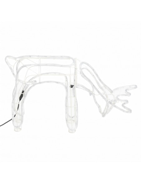 Figura Natalizia Renna Bianco Caldo 73x31x45 cm