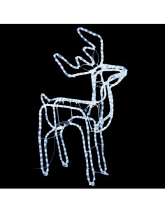 Figure Natalizie Renne Bianco Freddo 76x42x87 cm 2