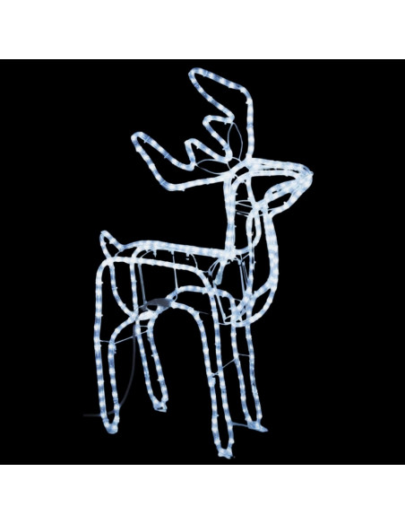 Figure Natalizie Renne Bianco Freddo 76x42x87 cm