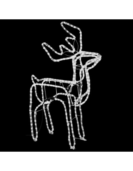 Figure Natalizie Renne Bianco Freddo 76x42x87 cm