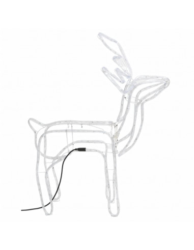 Figure Natalizie Renne Bianco Freddo 76x42x87 cm