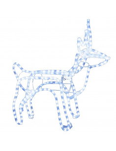 Figura Natalizia Renna Bianco Freddo 60x30x60 cm 2