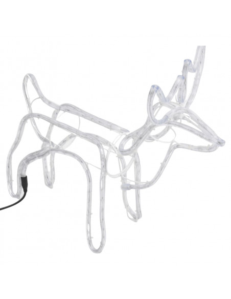 Figura Natalizia Renna Bianco Freddo 60x30x60 cm