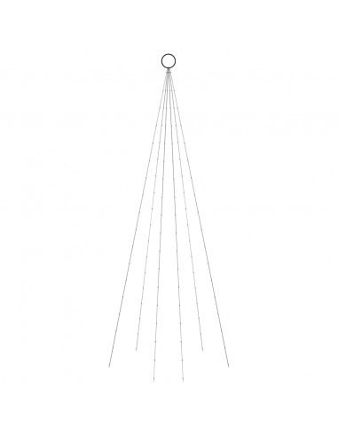 Albero di Natale Pennone Bianco Freddo 108 LED 180 cm