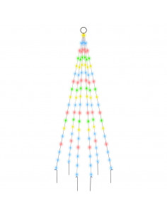 Albero di Natale Pennone Colorato 108 LED 180 cm 2