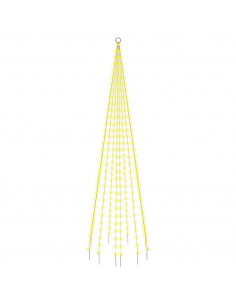 Albero di Natale Pennone Bianco Caldo 310 LED 300 cm 2