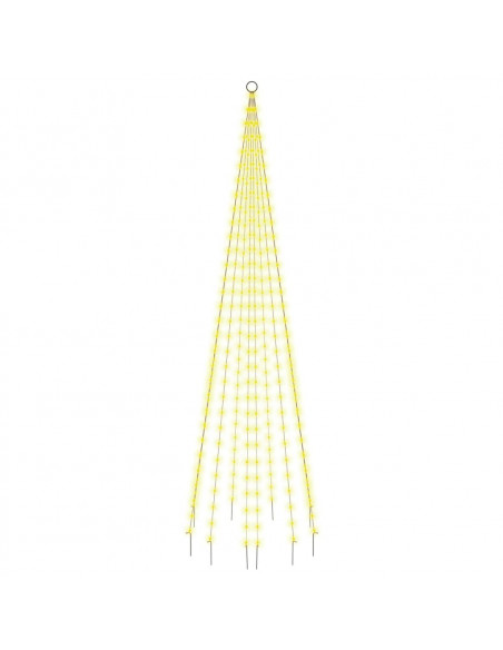 Albero di Natale Pennone Bianco Caldo 310 LED 300 cm