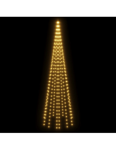 Albero di Natale Pennone Bianco Caldo 310 LED 300 cm