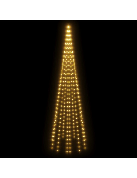 Albero di Natale Pennone Bianco Caldo 310 LED 300 cm