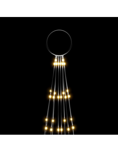 Albero di Natale Pennone Bianco Caldo 310 LED 300 cm