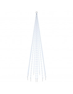 Albero di Natale Pennone Bianco Freddo 310 LED 300 cm 2
