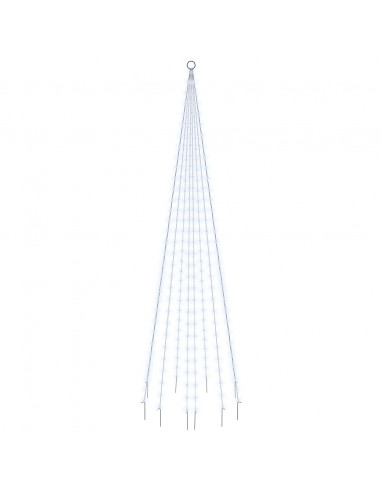 Albero di Natale Pennone Bianco Freddo 310 LED 300 cm