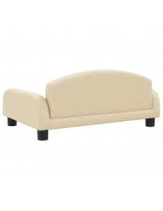 Divano per Bambini Crema 70x45x30 cm in Tessuto