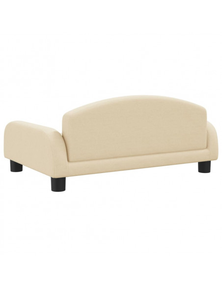 Divano per Bambini Crema 70x45x30 cm in Tessuto