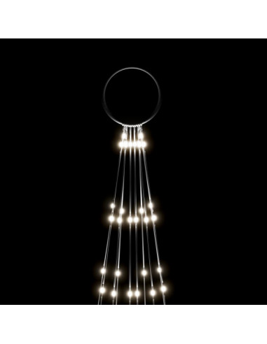 Albero di Natale Pennone Bianco Freddo 310 LED 300 cm