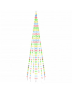 Albero di Natale Pennone Colorato 310 LED 300 cm 2