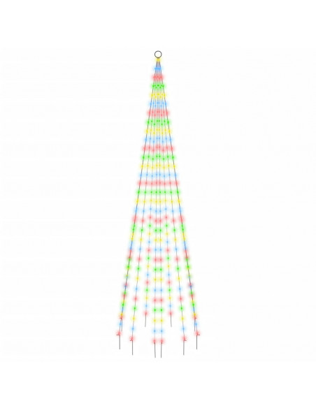Albero di Natale Pennone Colorato 310 LED 300 cm