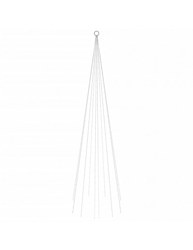 Albero di Natale Pennone Colorato 310 LED 300 cm