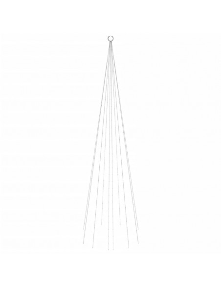 Albero di Natale Pennone Colorato 310 LED 300 cm