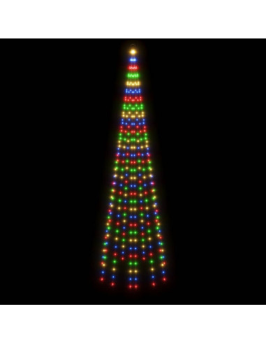 Albero di Natale Pennone Colorato 310 LED 300 cm