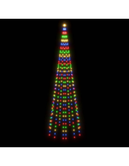 Albero di Natale Pennone Colorato 310 LED 300 cm