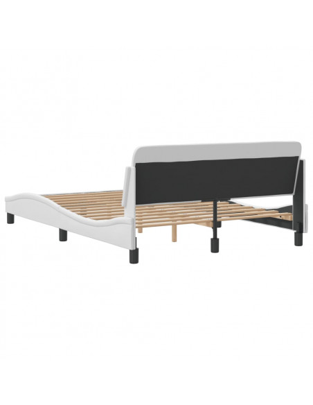 Giroletto con Testiera Bianco 140x190 cm in Similpelle