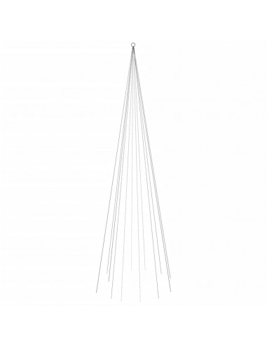 Albero di Natale Pennone Colorato 732 LED 500 cm