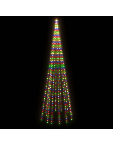 Albero di Natale Pennone Colorato 732 LED 500 cm