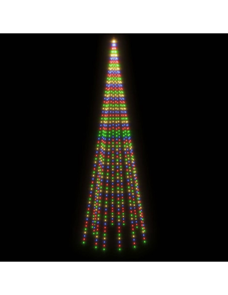 Albero di Natale Pennone Colorato 732 LED 500 cm