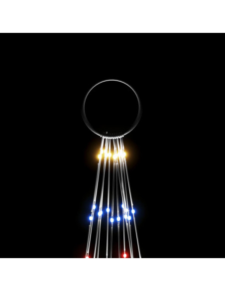 Albero di Natale Pennone Colorato 732 LED 500 cm