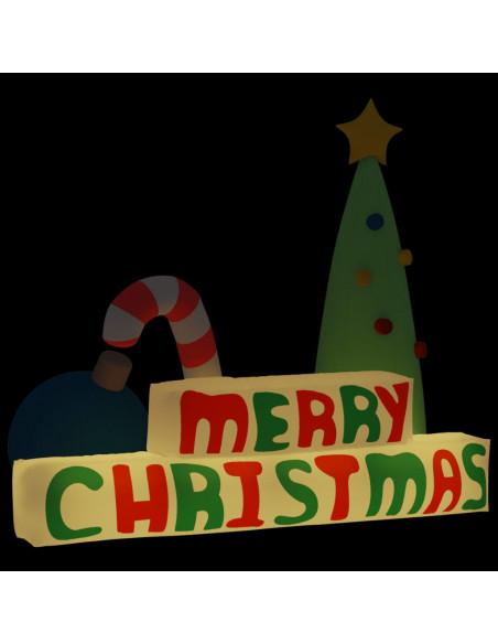Decorazione Gonfiabile Merry Christmas con LED 197 cm