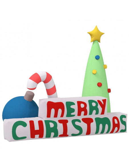 Decorazione Gonfiabile Merry Christmas con LED 197 cm