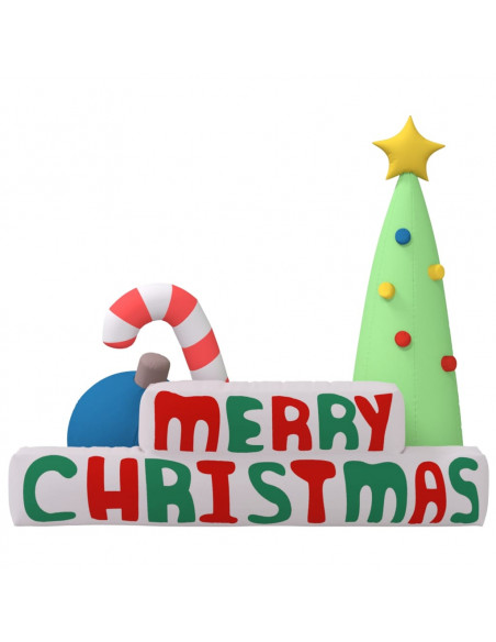 Decorazione Gonfiabile Merry Christmas con LED 197 cm