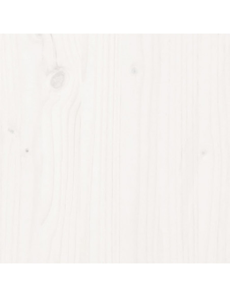 Giroletto con Testiera Bianco 140x200 cm in Legno Massello