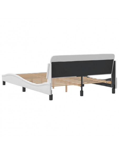 Giroletto con Testiera Bianco 140x200 cm in Similpelle