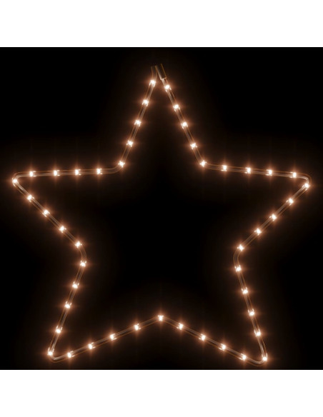 Figure Natalizie Stelle con 48 LED 3 pz Bianco Caldo 56 cm