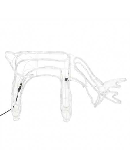 Figure Natalizie Renne 2 pz Bianco Caldo 73x31x45 cm
