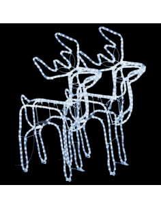 Figure Natalizie Renne 2 pz Bianco Freddo 76x42x87 cm 2