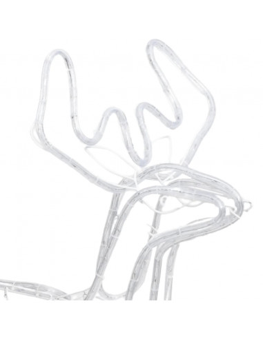 Figure Natalizie Renne 2 pz Bianco Freddo 76x42x87 cm