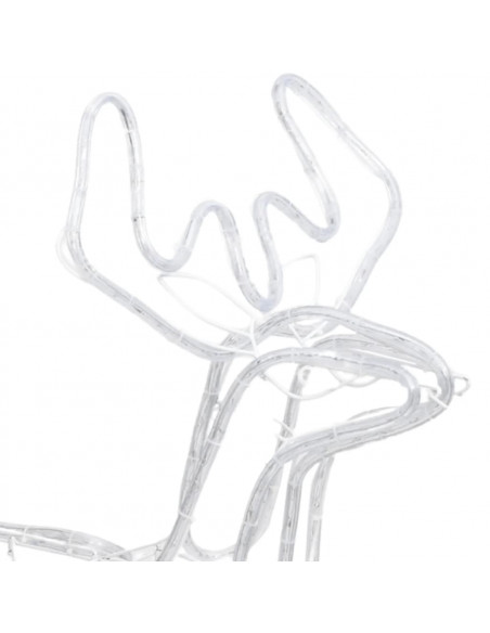 Figure Natalizie Renne 2 pz Bianco Freddo 76x42x87 cm
