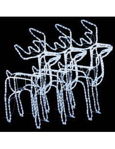 Figure Natalizie Renne 3 pz Bianco Freddo 76x42x87 cm 2