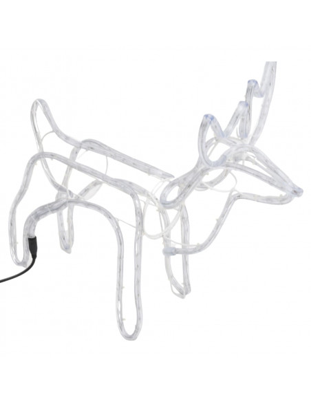 Figure Natalizie Renne 2 pz Bianco Freddo 60x30x60 cm