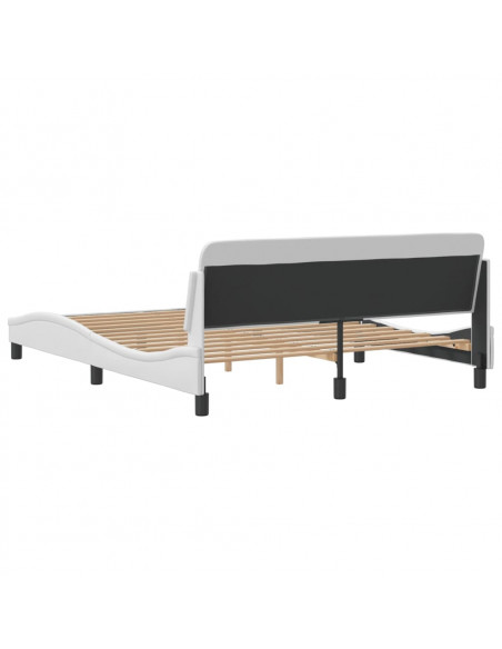 Giroletto con Testiera Bianco 160x200 cm in Similpelle