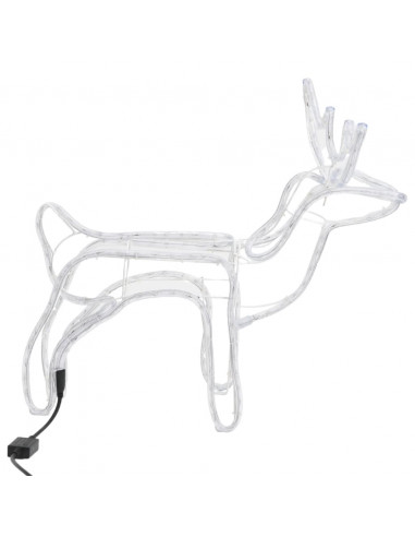 Figure Natalizie Renne 3 pz Bianco Freddo 60x30x60 cm