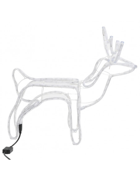 Figure Natalizie Renne 3 pz Bianco Freddo 60x30x60 cm