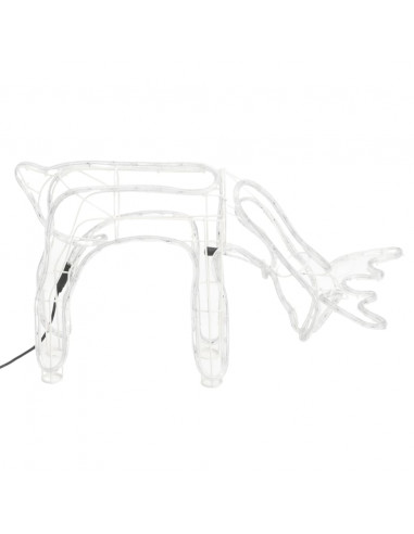 Figure Natalizie Renne 3 pz Bianco Freddo 73x31x45 cm